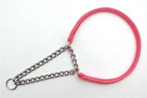 <br> Pink Half-Check <br> Webbing Collar