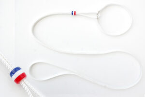 White <br> Fine Martingale with <br> Tri-Colour Slider
